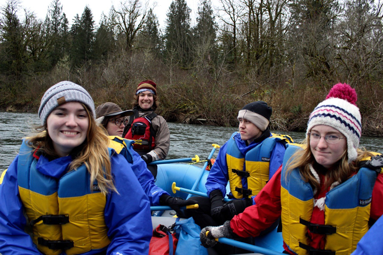 WWU Students River Rafting