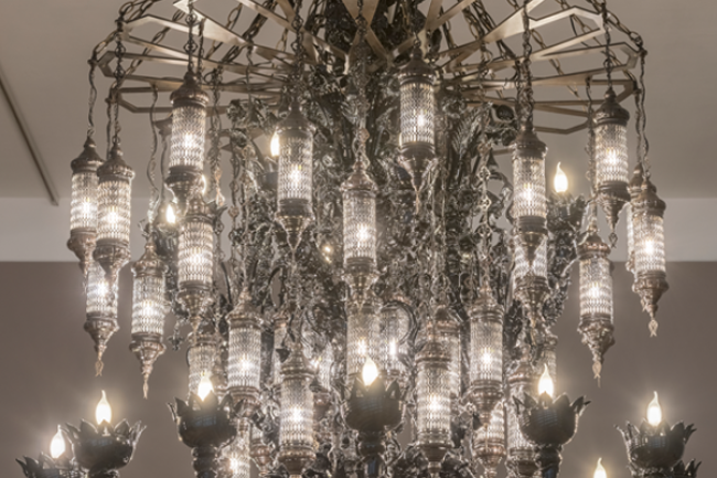Fred Wilson chandelier - the way the moon's in love with the dark