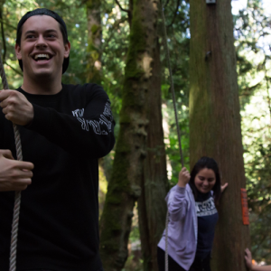 WWU students on Challenge Course at Lakewood