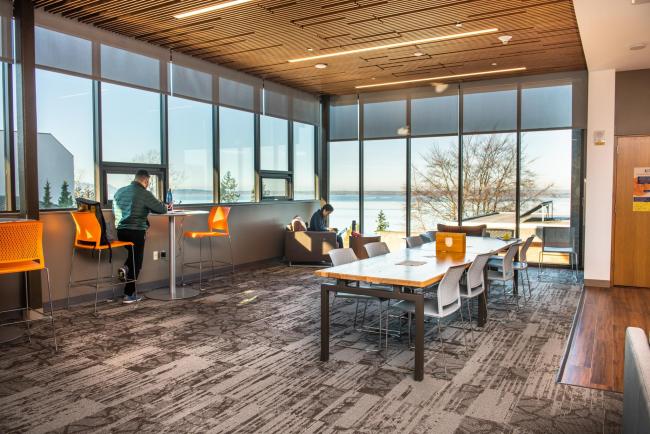 ESC lounge with view of Bellingham Bay