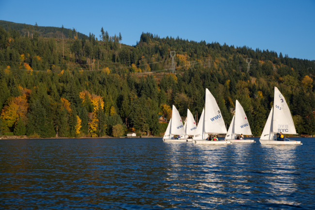 Image of sailboats on lake whatcom